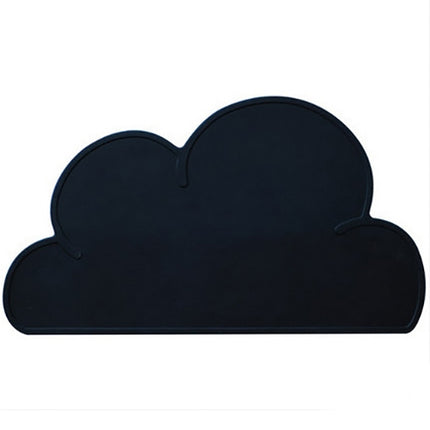 Children Cloud Silicone Placemat Waterproof Environmental Protection Student Table Mat, Color:Black-garmade.com