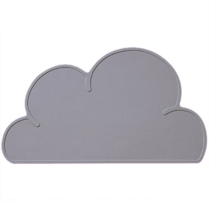 Children Cloud Silicone Placemat Waterproof Environmental Protection Student Table Mat, Color:Dark Gray-garmade.com