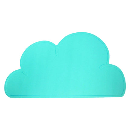 Children Cloud Silicone Placemat Waterproof Environmental Protection Student Table Mat, Color:Light Green-garmade.com