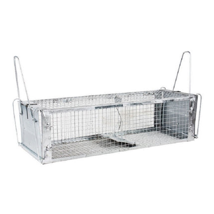 Household Mouse Cage Mousetrap with Double Door(Silver)-garmade.com