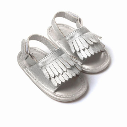 Casual Fashion PU Fringed Baby Sandals, Size:11cm/76g(Matte Dark Brown)-garmade.com