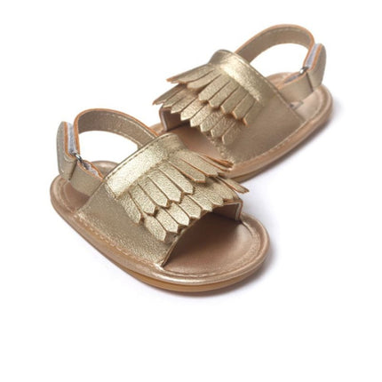 Casual Fashion PU Fringed Baby Sandals, Size:11cm/76g(Matte Dark Brown)-garmade.com
