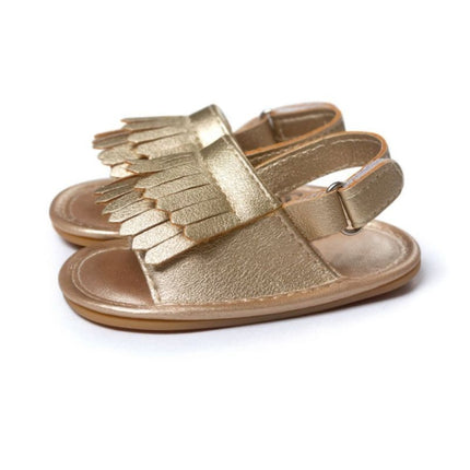 Casual Fashion PU Fringed Baby Sandals, Size:12cm/83g(Gold)-garmade.com