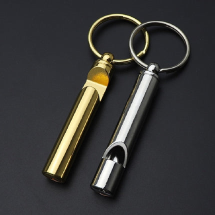 2 PCS Metal Whistle Bottle Opener Keychain Creative Multifunctional Key Ring Pendant, Color:Gold-garmade.com