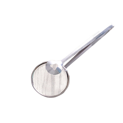 Stainless Steel Fried Food Drain Net Spoon with Clip-garmade.com