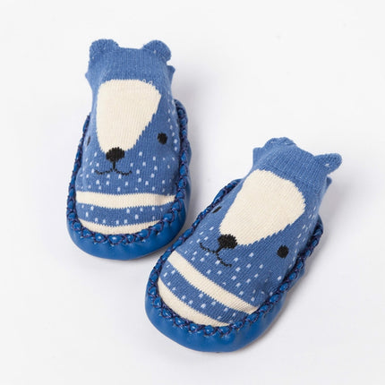 Baby Cartoon Cotton Non-slip Floor Toddler Socks, Size:11cm(Navy)-garmade.com