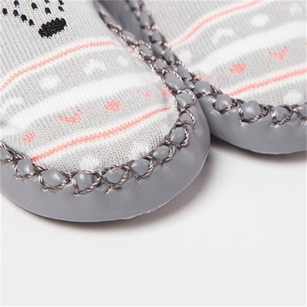 Baby Cartoon Cotton Non-slip Floor Toddler Socks, Size:12cm(Khaki)-garmade.com