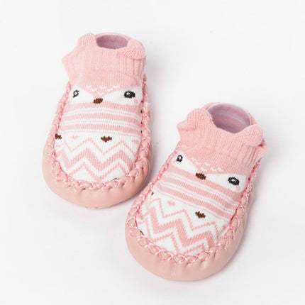 Baby Cartoon Cotton Non-slip Floor Toddler Socks, Size:13cm(Pink)-garmade.com