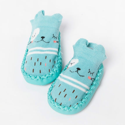 Baby Cartoon Cotton Non-slip Floor Toddler Socks, Size:14cm(Blue)-garmade.com