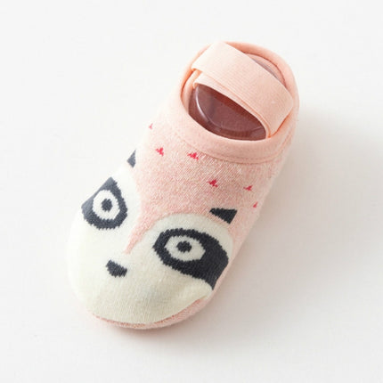 Baby Socks Newborn Cartoon Terry Cotton Children Autumn Winter Non-slip Socks, Size:M(Pink Dog)-garmade.com
