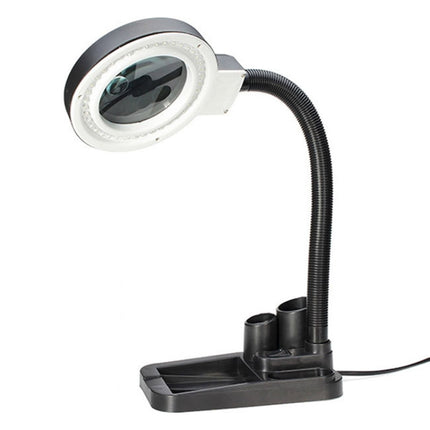 5X-10X Desktop A808LED Magnifying Glass Desk Lamp Welding Illuminator, Plug Type: US Plug-garmade.com