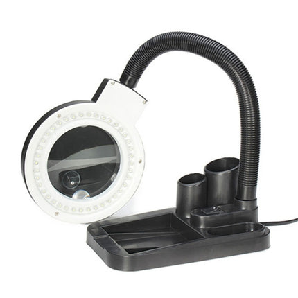 5X-10X Desktop A808LED Magnifying Glass Desk Lamp Welding Illuminator, Plug Type: EU Plug-garmade.com