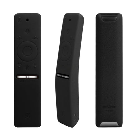 Silicone Protective Cover Case for Samsung Smart TV Voice Version Remote Control UA55KU6300J/6880J UA49KS7300(Black)-garmade.com