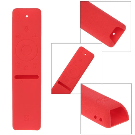 Silicone Protective Cover Case for Samsung Smart TV Voice Version Remote Control UA55KU6300J/6880J UA49KS7300(Red)-garmade.com