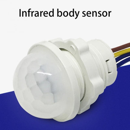 Indoor Outdoor Infrared Light Motion Sensor Time Delay PIR Switch LED Sensitive Night Lamp, AC 220V-garmade.com