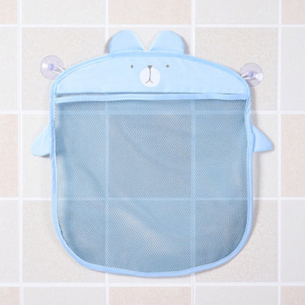 Cartoon Wall Hanging Kitchen Bathroom Storage Bags Knitted Net Mesh Bag Baby Bath Toys Shampoo Organizer(Blue)-garmade.com