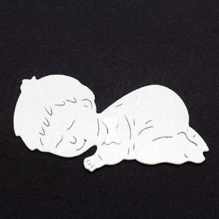 Sleeping Baby Knife Mold DIY Cutting Book Album Greeting Card Making Mold(Silver)-garmade.com