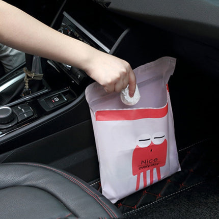 15 PCS Creative Cute Car Garbage Bag Paste-type Cleaning Bag for Car Interior(Pink)-garmade.com