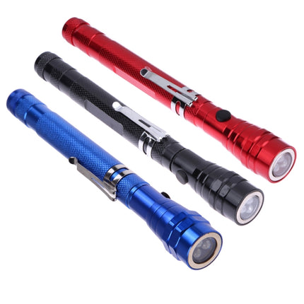 2 PCS 1W Flexible Magnet Camping Fishing Telescopic 360 Degrees Head Flashlight Outdoor Torch Magnetic Pick Up Tool Lamp(Red)-garmade.com
