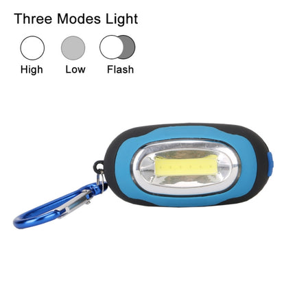 Portable Mini Keychain Pocket Torch COB LED Light Flashlight Lamp with 3 Modes(Red)-garmade.com