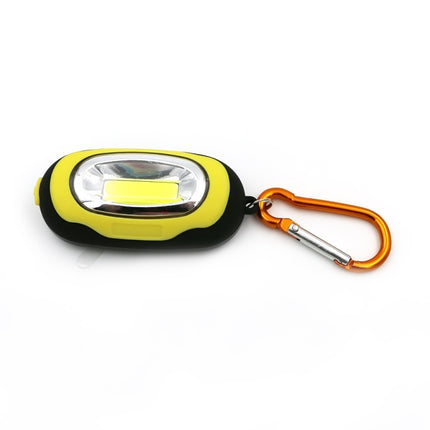 Portable Mini Keychain Pocket Torch COB LED Light Flashlight Lamp with 3 Modes(Yellow)-garmade.com