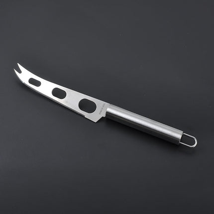 Stainless Steel Cheese Knife With Fork Tip Cheese Butter Knife Slicer Butter Pizza Cutter-garmade.com