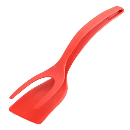 2 PCS 2 in 1 Silicone Omelette Toast Spatula Spoon(Red)-garmade.com