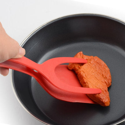 2 PCS 2 in 1 Silicone Omelette Toast Spatula Spoon(Red)-garmade.com