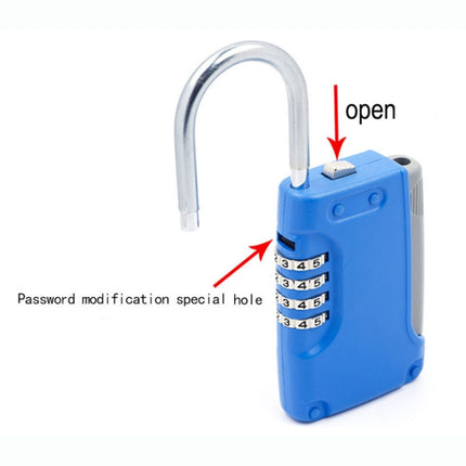 3 PCS Key Safe Box Password Lock Keys Box Metal Lock Body Padlock Type Storage Mini Safes(Red)-garmade.com