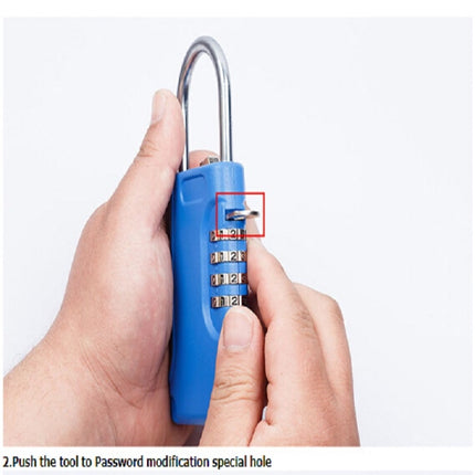 3 PCS Key Safe Box Password Lock Keys Box Metal Lock Body Padlock Type Storage Mini Safes(Red)-garmade.com