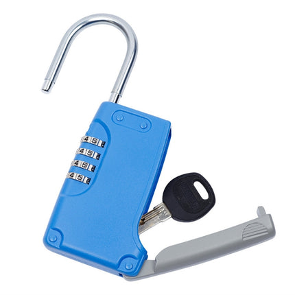 3 PCS Key Safe Box Password Lock Keys Box Metal Lock Body Padlock Type Storage Mini Safes(Yellow)-garmade.com