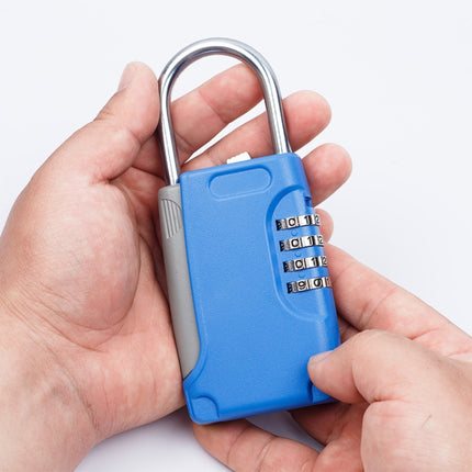 3 PCS Key Safe Box Password Lock Keys Box Metal Lock Body Padlock Type Storage Mini Safes(Yellow)-garmade.com