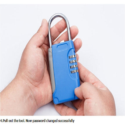3 PCS Key Safe Box Password Lock Keys Box Metal Lock Body Padlock Type Storage Mini Safes(Green)-garmade.com