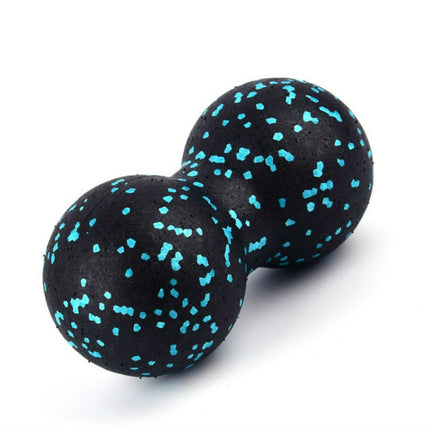 EVA Peanut Shape Yoga Ball Massage Loosen Up Muscle Fascia Ball(Black Blue)-garmade.com