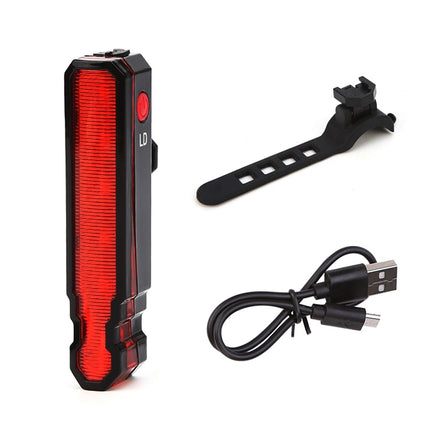 USB Rechargeable Bicycle Laser Tail Light LED Warning Light-garmade.com