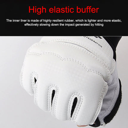 Half Fingers Adults Sandbag Training Boxing Gloves PU Leather Fitness Sparring Taekwondo Gloves, SIZE:XXL-garmade.com