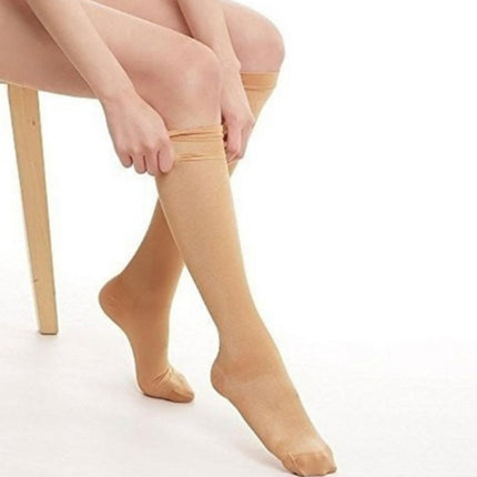 Unisex Shaping Elastic Socks Secondary Tube Decompression Varicose Stockings, Size:XL(Skin Color - Cover Toe)-garmade.com