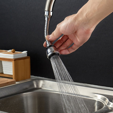 360 Degree Rotate Kitchen Accessories Long Water Bubbler Filter Water Saving Aerator Nozzle Tap-garmade.com