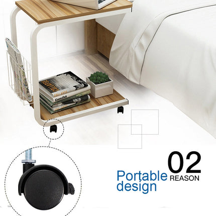 Modern Minimalist Bedroom Table Living Room Mini Mobile Cabinet(Black Willow Wood)-garmade.com