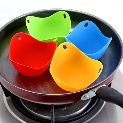 Silicone Egg Cooker Egg Bracket Kitchen Tools Pancake Cookware Bakeware Steam Eggs Plate Tray Red-garmade.com