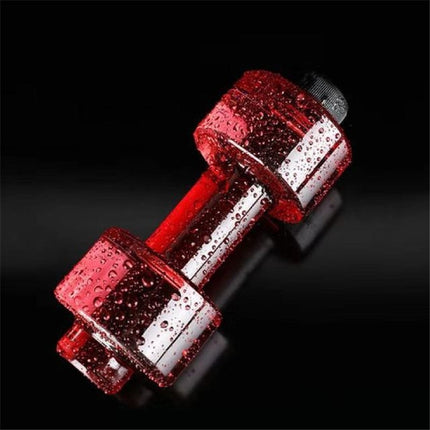 2 PCS 550ML Dumbbell Cup Fitness Sports Bottle Plastic Personality Cup(Red)-garmade.com