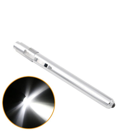 5 PCS Mini Pocket Penlight Torch Light LED Flashlight Mouth Ear Care Inspection Lamp(Silver)-garmade.com