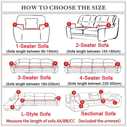 Sofa All-inclusive Universal Set Sofa Full Cover Add One Piece of Pillow Case, Size:Single Seater(90-140cm)(Red)-garmade.com