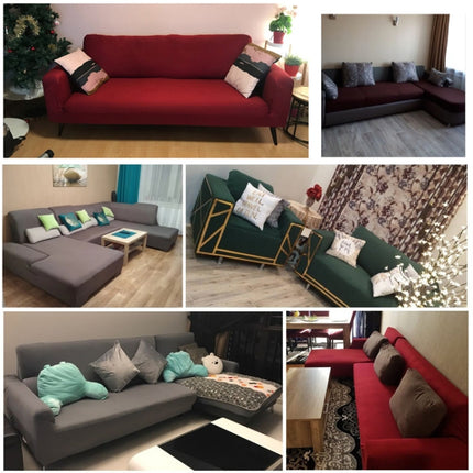 Sofa All-inclusive Universal Set Sofa Full Cover Add One Piece of Pillow Case, Size:Single Seater(90-140cm)(Dark Green)-garmade.com