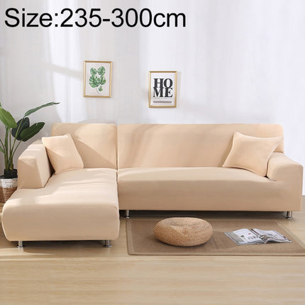 Sofa All-inclusive Universal Set Sofa Full Cover Add One Piece of Pillow Case, Size:Four Seater(235-300cm)(Beige)-garmade.com