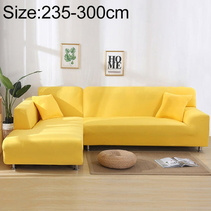 Sofa All-inclusive Universal Set Sofa Full Cover Add One Piece of Pillow Case, Size:Four Seater(235-300cm)(Yellow)-garmade.com