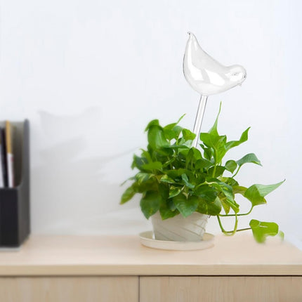 Bird Shape Flowers Plant Automatic Self Clear Glass Watering Device Watering Cans-garmade.com
