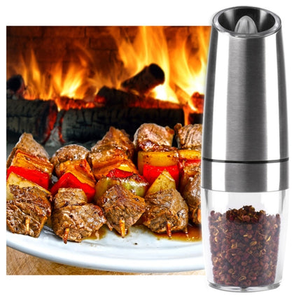 Automatic Electric Pepper Grinder Salt Mill with LED Light-garmade.com