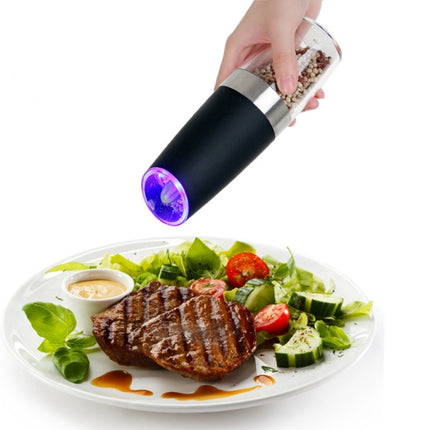 Automatic Electric Pepper Grinder Salt Mill with LED Light-garmade.com