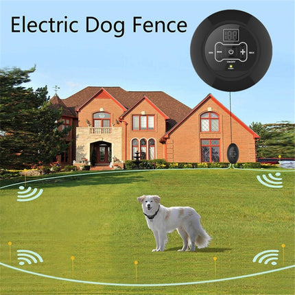 Electronic Fence Wireless Pet Training Device Bark Stop, Plug Type:UK Plug(With 1 Collar)-garmade.com